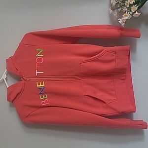 Benettone zip hoodie,  small